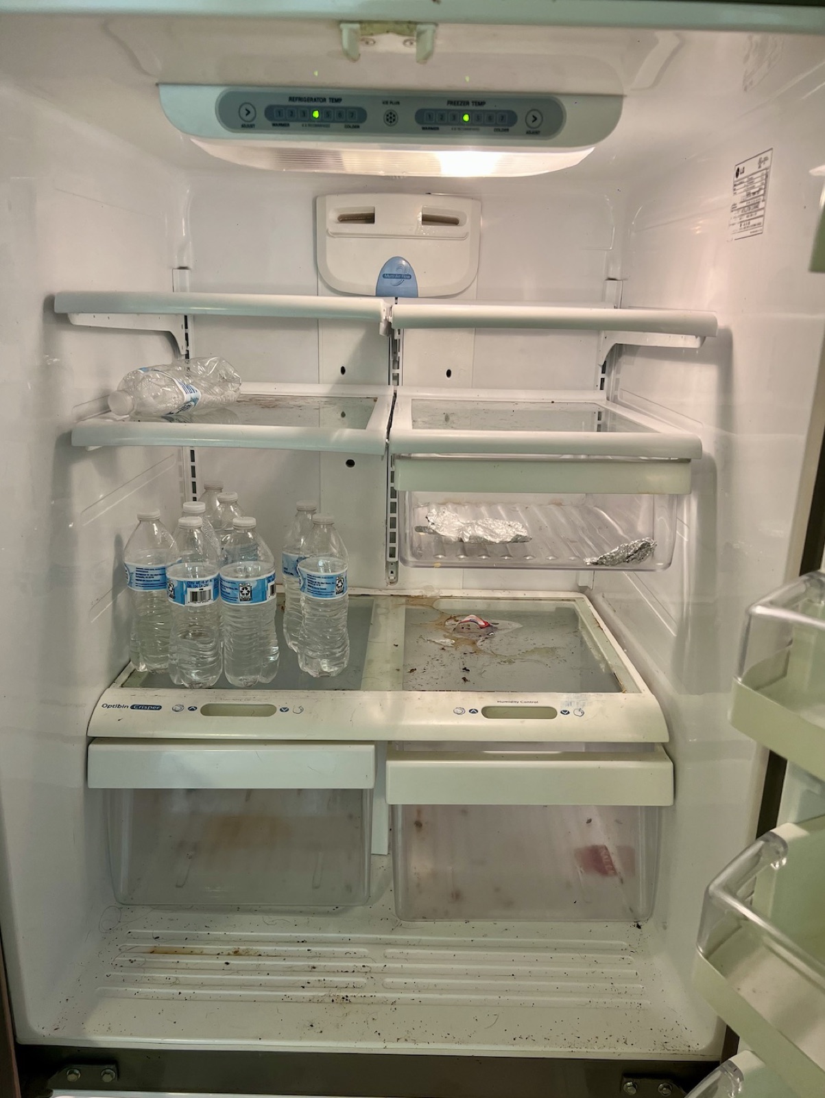 A fridge in a Hershey move-out clean, before